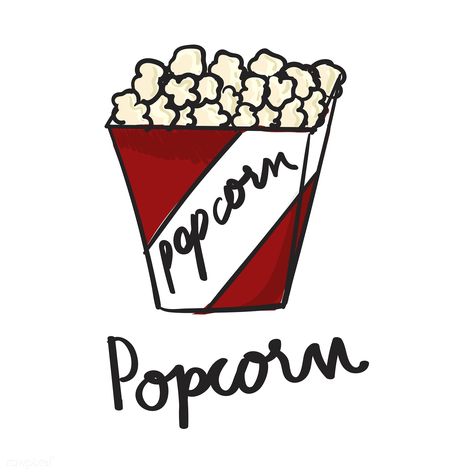 Illustration drawing style of food collection Snacks Drawing, Popcorn Icon, Popcorn Drawing, Popcorn Illustration, Food Doodle, Doodle Icons, Free Doodles, Food Doodles, Free Icon Set