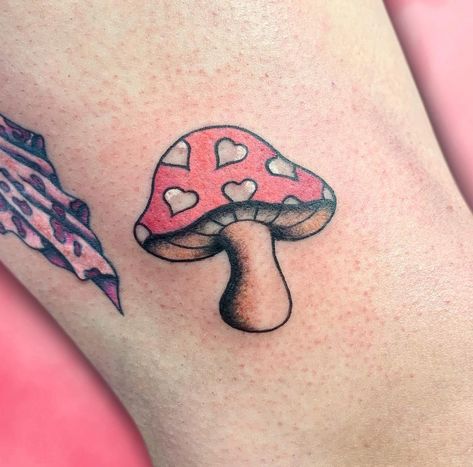 Red Mushroom Tattoo, Could Tattoo, Tattoo Ideas Red, Tattoo Mushroom, Mushroom Tattoo Ideas, Whimsical Tattoos, Mushroom Tattoo, Mushroom Tattoos, Mushroom Drawing