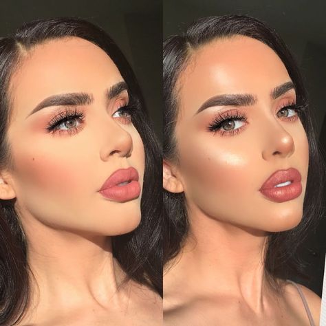 Matte vs GLOWY ✨ Which one are you? ✨ Create the perfect contour using our Cream Stick Collection 🔥 Get these makeup bag essentials for just €12.95 on our website (offer ends soon) 🙌🏻 Complete your look with The Ultimate Trio Palette for that stunning GLOW ✨ Available on www.sosubysj.com ✨ 📸 @jessieann_g 🔥🔥 #sosubysj #contour #glow Glamor Makeup, Matte Make Up, Perfect Contour, Makeup Cantik, Kuas Makeup, Makeup Memes, Video Makeup, Ball Ideas, Highlighter And Bronzer