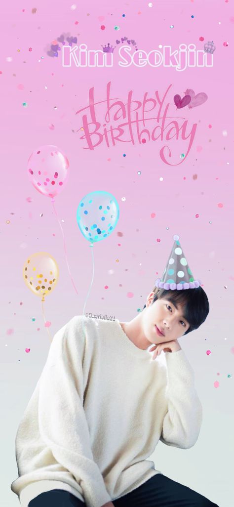 Jin Bday Photo, Bts Jin Birthday Picture, Jin Day, Patterns Wallpaper, Bts Group Photos, Jin Bts, Cute Patterns Wallpaper, Birthday Pictures, Bts Group