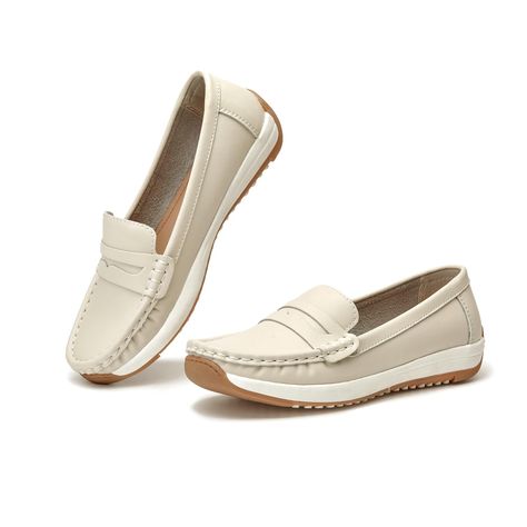 PRICES MAY VARY. Comfort & Slip Resistant: These women's loafers feature a memory foam insole that provides cushioned support all day long. The non-slip flexible rubber sole offers improved traction for a more comfortable walking experience. Perfect for work, driving, or leisure. Premium Material: Elevate your life with our premium craft and soft leather insole. Enjoy odor-free, breathable comfort all day long. Versatile & Chic: Women loafer shoes look great with skirts, dresses, and pants, shoe