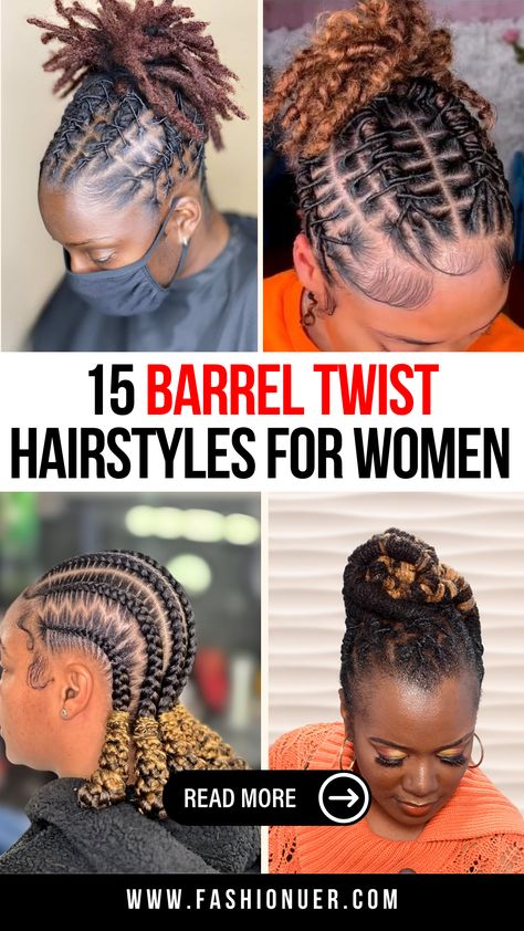 Barrel twist hairstyles are protective and chic, making them a top choice for the New Year. Discover barrel twist ideas that highlight elegance and versatility for any celebration. These twist braid styles combine fashion with function, ensuring a fresh start. Stay on trend with New Year hair trends that prioritize both health and beauty. Find festive hair inspiration that suits you!
#BarrelTwistIdeas #NewYearHairTrends #ProtectiveHairstyles #TwistBraidsStyles #FestiveHairInspiration Two Strand Twist Updo Hairstyles, Barrel Twist Locs Women Half Up Half Down, Barrel Twist Ponytail Locs, Barrel Twist Women, Barrel Roll Loc Styles Women, Loc Twist Styles For Women, Barrel Twist Locs Women Short Hair, Locs Barrel Twist, Two Strand Twist Locs Styles For Women