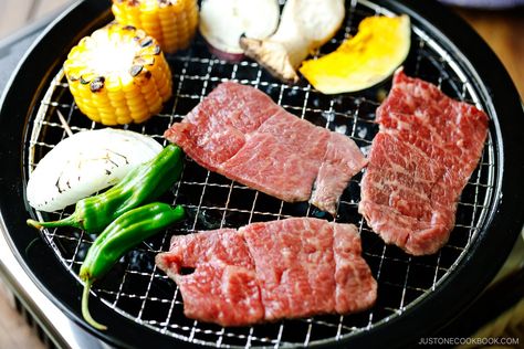 Japanese Yakiniku, Boneless Beef Short Ribs, Japanese Bbq, Just One Cookbook, Recipes Japanese, Japanese Sweet Potato, Food Types, Barbecue Restaurant, Portable Grill