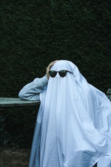 Person With Sunglasses, Ghost Images, Ghost Costume, Fall Images, Ghost Pictures, Halloween Images, Halloween Photos, Female Human, Gaming Wallpapers