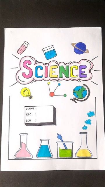 Science Project Index Page, How To Decorate Science Notebook, Title Project Ideas, Cover For Science Notebook, Cover Page For Science Notebook, Science Index Design, Science Index Page Design, Title Designs For Projects, Page Borders Design For Science Project