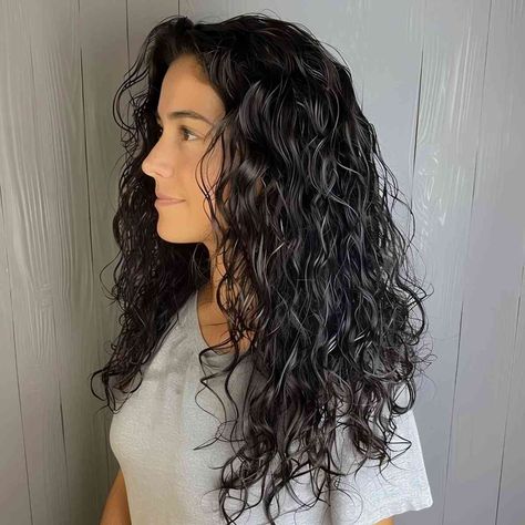 15 Most In Demand Long Perm Hair Ideas Right Now Perm On Thick Hair, Perms For Long Hair, Layers On Straight Hair, Long Permed Hair, Layers For Straight Hair, Haircuts With Long Layers, Modern Perm, Types Of Perms, Long Perm