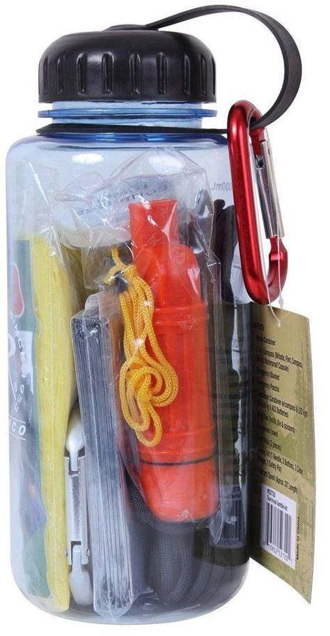 Water Bottle Survival Kit 11-Piece Emergency Camp & Prepper Kit. Emergency Prepardness, Emergency Preparedness Kit, Emergency Preparation, Survival Life, Emergency Prepping, Bug Out Bag, Survival Food, Wilderness Survival, Survival Tools