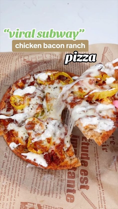 Subway Pizza, Bacon Ranch Pizza, Ranch Pizza, Makayla Thomas, Chicken Bacon Ranch Pizza, Fit Meals, 1st Phorm, Healthy Low Carb Dinners, Fitness Plans