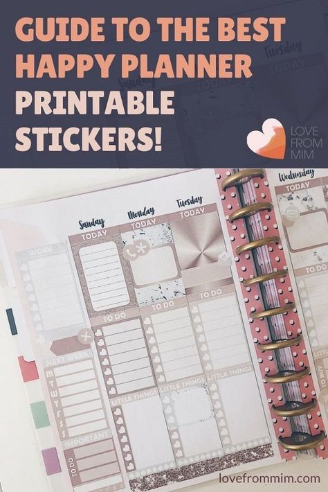 Looking for the best Happy Planner Printable Stickers? This list of printable planner stickers for happy planner sticker kits is for you! #lovefrommim #paperplannerclub #happyplanner #printablestickers #printableplannerstickers #happyplannerprintables #classichappyplanner Happy Planner Date Stickers Free, Free Happy Planner Printables, Happy Planner Free Printable, Printables Stickers, Date Stickers, Planner Free Printable, Happy Planner Printables, Organization Storage Ideas, Planner Review