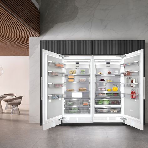 Freezerless Refrigerator In Kitchen, Commercial Fridge In Kitchen, Double Refrigerators In Kitchen, Shanty House, Kitchen Combination, Freezerless Refrigerator, Refrigerator Ideas, Fridge Design, Remodeling Trends