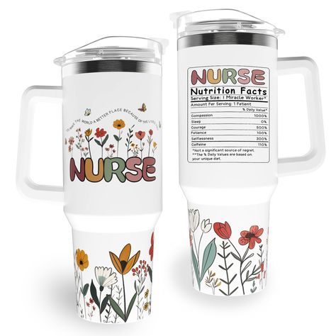 PRICES MAY VARY. Perfect Gifts For Nurses：This 40oz tumbler with handle is a thoughtful and practical nurse practitioner gifts for women. gifts for nurses appreciation, nurse graduation, Nurses Week, or any special occasion Practical And Stylish: The nurse tumbler not only has a sufficiently large capacity to help nurses stay hydrated during long shifts but also comes in a sleek design, making it an excellent choice for gifting to loved ones and a cool gift for nurses High-Quality Materials: The L D Nurse Gifts Baskets, Cute Tumbler Cups Sayings Nurse, Ob Nurse Cups Tumblers, Small Christmas Gifts For Nurses, School Nurse Tumblers, Nurse Themed Tumbler, Glitter Nurse Tumbler, L&d Nurse Baskets, Gifts For Preceptor Nurses