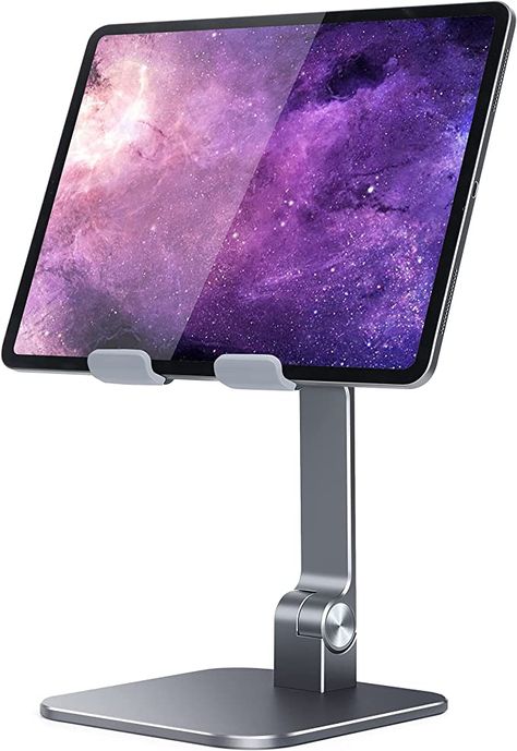 Luxtude Heavy Duty Aluminum iPad Stand for Desk, Height & Angle Adjustable iPad Pro Stand, Desktop Tablet Stand Holder Compatible with iPad Pro 12.9, Air Mini, iPhone, Samsung, More 4-13.5 in Devices: Amazon.co.uk: Computers & Accessories Pos Design, Ipad Holder, Desk Height, Ipad Stand, Tablet Phone, Tablet Stand, Tablet Holder, Ipad Pro 12, New Ipad