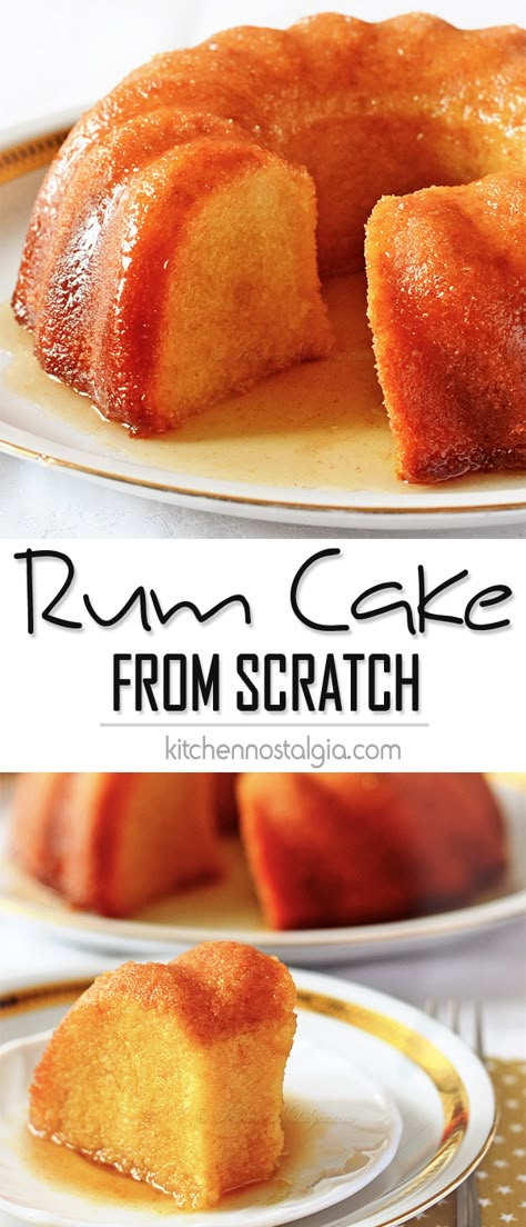 Rum Cake From Scratch, Butter Rum Sauce, Rum Cakes, Rum Sauce, Rum Cake Recipe, Butter Rum, Cake From Scratch, Savory Cakes, Gateaux Cake