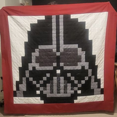 The Dark Side Quilt Pattern an Unofficial Darth Vader/star Wars Modern Quilting Pattern - Etsy Star Wars Quilt, Darth Vader Star Wars, Vader Star Wars, Modern Quilting, Quilt Block Tutorial, The Dark Side, Breakfast Casserole, Modern Quilts, Quilt Pattern