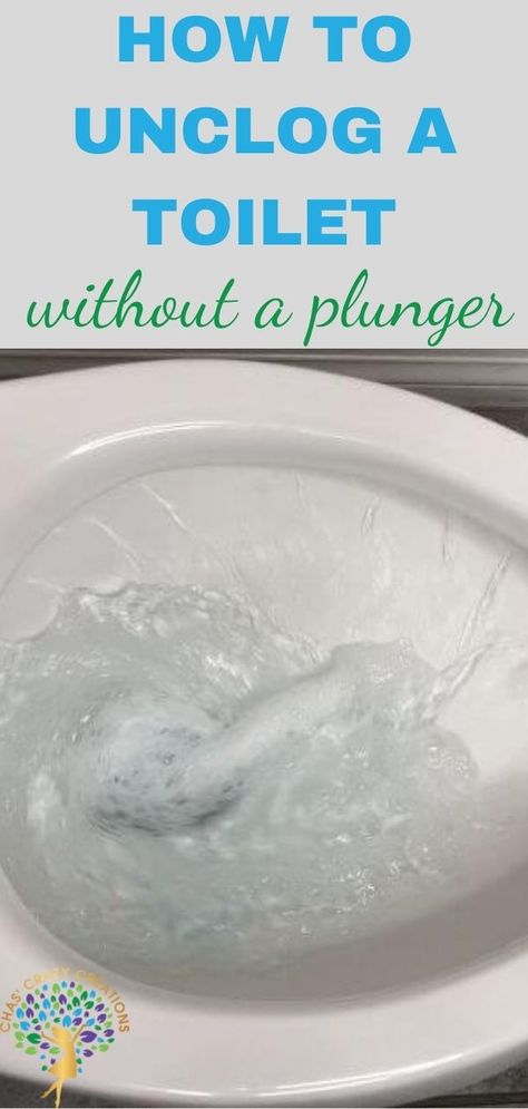 How do you unblock a toilet without a plunger? Sometimes our toilets get blocked from time to time. I'm going to share how to unclog a toilet without a plunger. #chascrazycreations #howtounclogatoilet #unclogatoilet Plugged Toilet Hacks, How To Unplug A Toilet, How To Unstop A Toilet, How To Unclog A Toilet, Unplug Toilet Without Plunger, Unclogging Toilet, Unplug Toilet, Stopped Up Toilet, Unclog Toilet