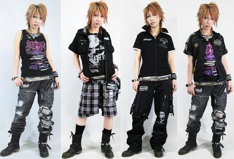 Dark Harajuku Fashion Men, Visual Kei Male Fashion, Japan Male Fashion, Japanese Punk Fashion Men, Visual Kei Outfits Male, Visual Kei Male, Male Punk Outfits, Japanese Punk Fashion, Punk Fashion Male