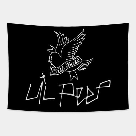 Lil Peep Room Decor, Lil Peep Painting Ideas, Lil Peep Room Ideas, Lil Peep Tapestry, Lil Peep Merch, Peeps Cake, Comfort Place, Tapestry Bedroom, Diy Clothes Design