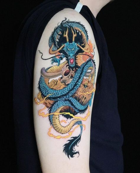 Kaido One Piece Tattoo, Kaido One Piece Dragon, Kaido Dragon Form, Anime Tats, One Piece Tattoo, Blessed Tattoos, Kaido One Piece, Piece Tattoo, Tattoo Dragon