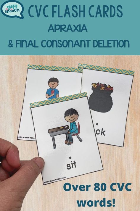 Apraxia Cv Words, Apraxia Of Speech Activities Preschool, Final Consonant Deletion Activities, Apraxia Activities, Articulation Cards, Final Consonant Deletion, Articulation Carryover Activities, Speech Sound Cue Cards For Articulation, Childhood Apraxia Of Speech