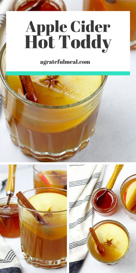 This recipe is an apple cider hot toddy recipe for colds or just a cold night. Helpful for a sore throat or just an apple cider cocktail spiked with bourbon whiskey. #cocktail #honey #bourbon #cocktail Hot Toddy Recipe For Colds Sore Throat, Remedy For Sore Throat, Hot Toddy Recipe For Colds, Apple Cider Bourbon, Apple Cider Hot Toddy, Hot Toddy Cocktail, Warm Drinks Recipes, Hot Toddy Recipe, Kahlua Recipes