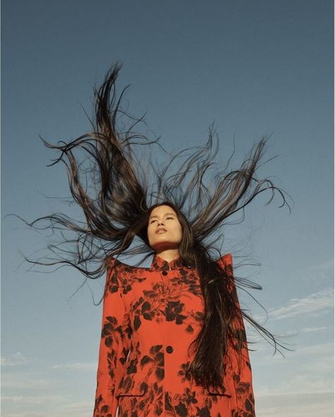 Paola Kudacki Flashes 'Wind of Change' for Vogue Russia September 2020 — Anne of Carversville Hair Wind Photography, Wind Photoshoot, Magic Photoshoot, Wind Photography, Hair Wind, Hair Blowing In The Wind, Paola Kudacki, Hair In The Wind, Touch The Sky