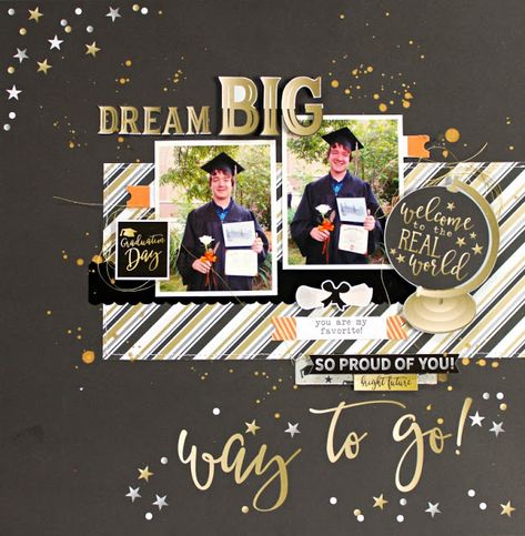 Scrapbook Graduation Layouts, Graduation Layouts Scrapbook Pages, High School Graduation Scrapbook Ideas, High School Graduation Scrapbook Layouts, Scrapbooking Graduation, Scrapbook Graduation Ideas, College Graduation Scrapbook Layouts, Graduation Scrapbook Pages, Graduation Layout