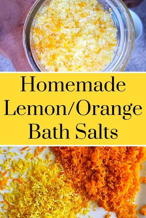 Orange Bath Salts Diy, Salt Scrubs With Essential Oils Easy Diy, Turmeric Bath Soak, Diy Bath Salts Recipe, Epsom Salt Bath Recipe, Orange Bath Salts, Diy Bath Salts With Essential Oils, Epson Salt Bath, Bath Salt Recipe