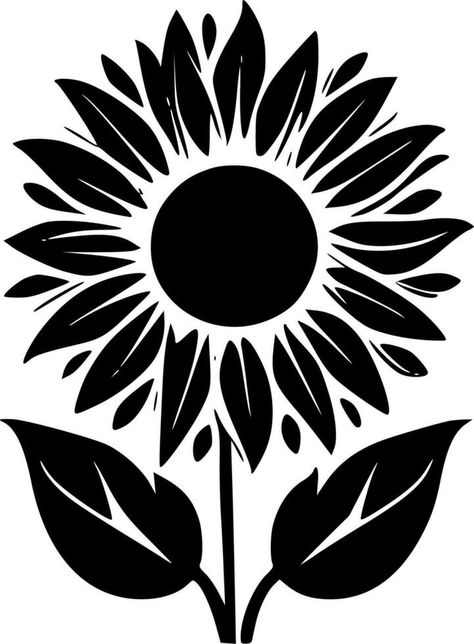 Sunflower Minimalist, Sunflower Silhouette, Sunflower Vector, Sunflower Clipart, Flower Silhouette, White Sunflowers, Simple Silhouette, The Sunflower, Birthday Ideas