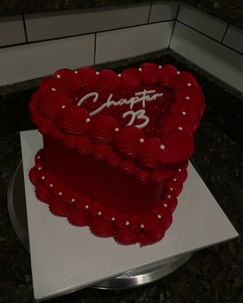 Red on red 😍❤️ • • • • • • • #heartcake #customcakes #danibakes #smallbusiness #instacakes #pinellasparkcakes #stpetecakes #tampackes Birthday Cake For Black Women, Circle Birthday Cake Aesthetic, Twenty First Birthday Cake, Red Heart Cake Birthday, Sweet 16 Heart Cake, Black And Red Heart Cake, Red And White Birthday Theme, Red And Black Heart Cake, Red And Black Cake Ideas Birthdays