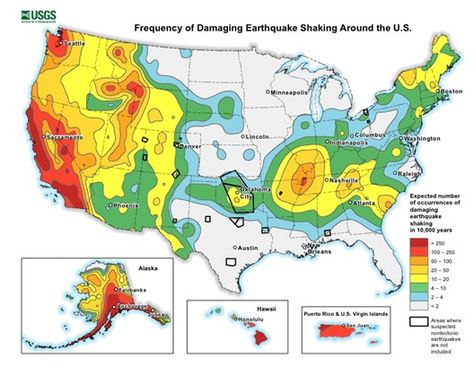 Hazard Map, Risk And Reward, Map Of Usa, Revelation 11, Revelation 6, New Madrid, Camping Power, Off The Grid Living, Revelation 12