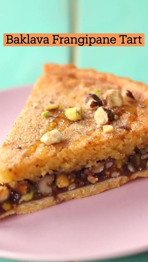 Baklava Frangipane Tart | Baking recipes, Cooking recipes desserts, Food videos desserts Tart Video, Baklava Recept, حلويات عربية, Frangipane Tart, Baklava Recipe, Sweet Tarts, Cooking Recipes Desserts, Tart Recipes, Baklava