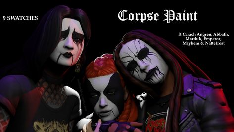 Sims 4 Cc Goth, Sims 4 Custom Content Patreon, Corpse Paint, Makeup Cc, Alt Goth, Sims 4 Cc Makeup, Sims 4 Expansions, Sims 4 Cc Folder, Sims 4 Cc Packs