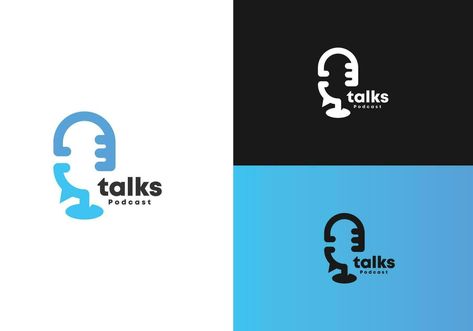 Podcast Logo Design Inspiration, Talk Show Logo, Talk Logo Design, Podcast Logo Ideas, Graffiti Logo Design, Dino Logo, Tv Channel Logo, Podcast Logos, Podcast Logo Design