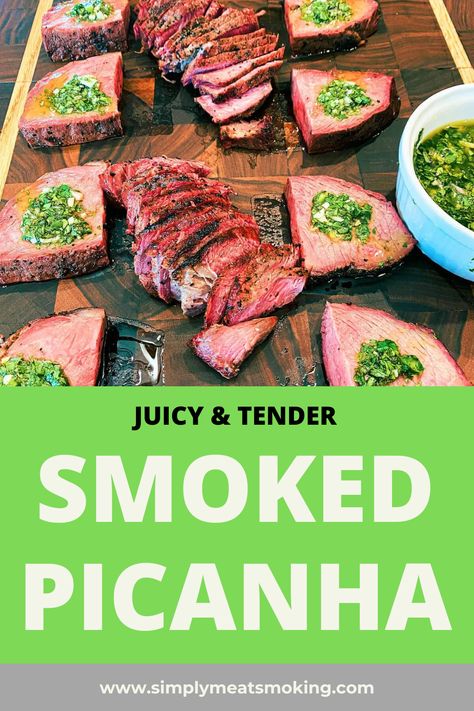 Are you wondering how to smoke picanha? Make sure you follow my tried and tested recipe for delicious smoked picanha! smoked picanha, smoking picanha, picanha smoked, smoked sirloin cap, picanha low and slow, smoke picanha, smoked picanha recipe, smoked picanha traeger, smoked top sirloin cap, smoked coulotte, picanha traeger, traeger picanha, picanha recipe Smoked Picanha, Picanha Recipe, Top Sirloin Cap, Sirloin Cap, Barbecue Recipes Grill, Homemade Rubs, Top Sirloin, Bbq Hacks, Easy Steak Recipes