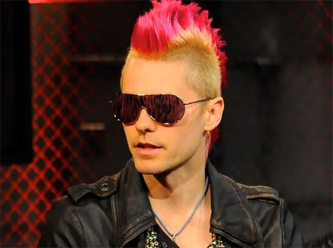 pink Jared Leto Pink Hair, Jared Leto Mohawk, Jared Leto Haircut, Hair Cuts 2017, Shannon Leto, Bill Kaulitz, 30 Seconds To Mars, Him Band, Favorite Actors