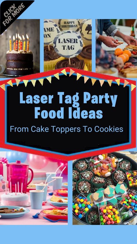 Laser Tag Party Food, Laser Tag Birthday Party Ideas Cake, Laser Tag Birthday Party Ideas, Laser Tag Cake, Teen Party Themes, Surf Cake, Pool Cake, Laser Tag Birthday Party, Laser Tag Party