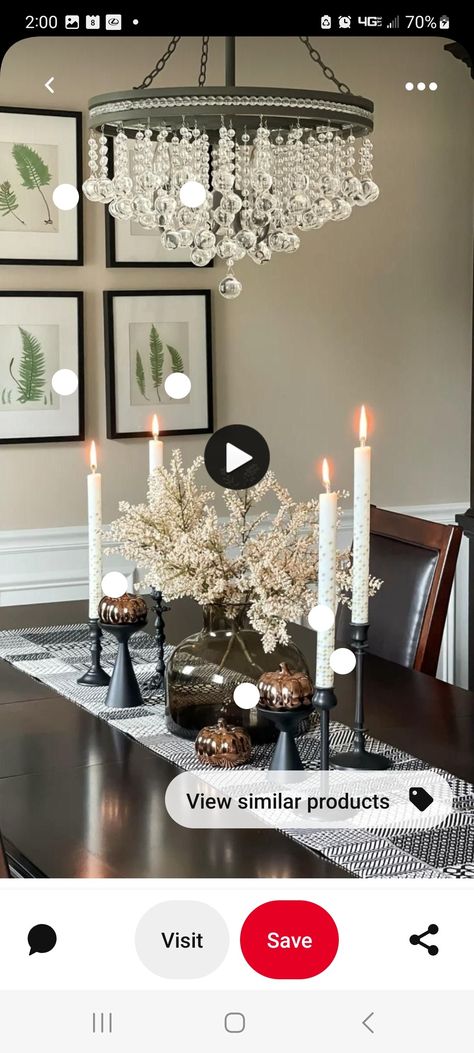 Dining Room Centerpiece Candlesticks, Dining Room Decor Centerpiece, Floral Dining Room Centerpiece, Modern Dining Centerpiece, Elegant Dining Room Table Runners, Tablescapes Ideas Everyday Dining Tables, Candlestick Dining Table Centerpiece, How To Style Rectangle Dining Table, Farmhouse Bling Decor