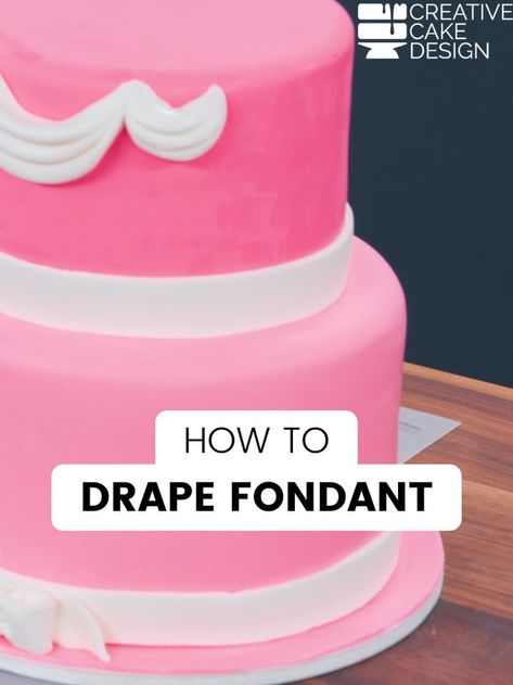 Fondant Drape Cake, Frosting Cake, Modeling Chocolate, Cake Decorating Tips, Creative Cakes, Cake Cookies, Decorating Tips, Cookie Decorating, Frosting