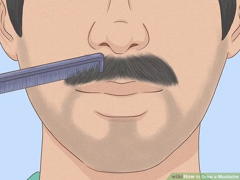 How to Grow a Mustache: 11 Steps (with Pictures) - wikiHow Mustache Growth Tips, How To Grow Moustache, How To Grow Mustache, Trimming Mustache, Pencil Mustache, Trans Tips, Thick Mustaches, Long Mustache, Mustache And Goatee