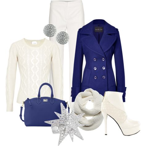 Untitled #192 White Christmas Outfit, Blue And White Christmas, Fitted Pants, Trouser Outfits, Work Chic, Pretty Princess, Womens Apparel, Jeans Outfits, Winter Chic