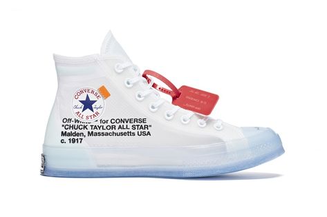 Here’s How to Buy the Virgil Abloh x Converse Chuck 70 Cdg Converse Black, Black Converse Style, Burgundy Shoes Outfit, Black Leather Converse, Maroon Vans, Off White Sneakers, White Chucks, Jordan Iv, Air Jordan Iv