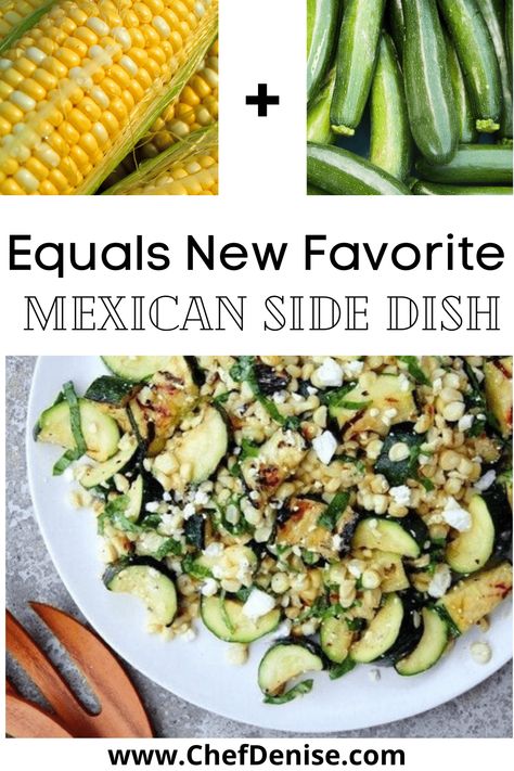 cilantro-lime corn and zucchini, healthy Mexican side dish Mexican Veggies Healthy, Healthy Side For Tacos, Sides With Carne Asada, Veggie Side For Enchiladas, Healthy Mexican Side Dishes Veggies, Healthy Sides For Mexican Food, Taquito Side Dishes, Mexican Veggie Sides, Healthy Sides With Tacos