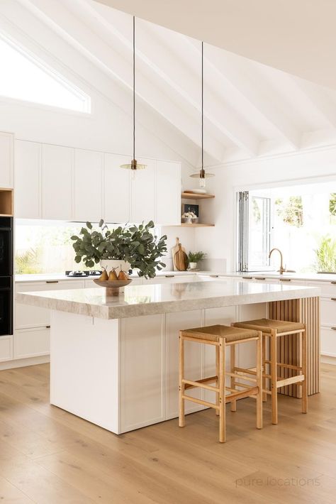 Cloud Nine, Seaforth - Pure Locations Australian Coastal Kitchen, Costal Luxe, Luxe Kitchen, Three Birds Renovations, Kitchen Measurements, Three Birds, White Modern Kitchen, Kitchen Inspiration Design, Modern Country