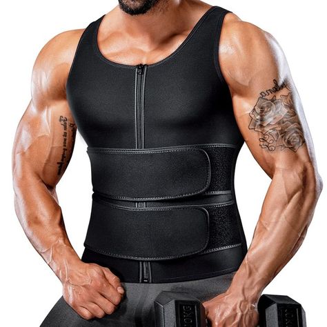 Mens Waist Trainer Sauna Vest for Men Weight Loss Body Shaper Sweat Vest for Men Faja Para Hombre Plus Size Body Shaper For Men, Waist Trainer For Men, Sweat Waist Trainer, Waist Trimmer Belt, Waist Trainer Workout, Waist Trainer Vest, Sweat Vest, Slim Vest, Weighted Vest