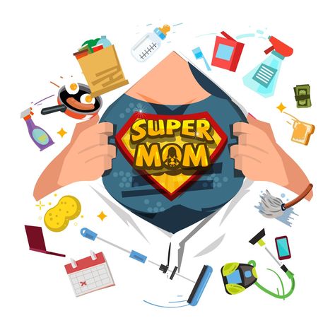 Super Mom Illustration, Mom Icon, Mama Illustration, Super Mama, Idee Cricut, Biblical Womanhood, Open Shirt, Picture Illustration, Comic Style