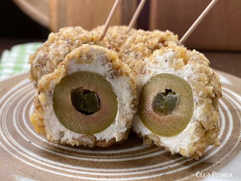 Olla-Podrida: Cream Cheese Wrapped Olives Olive Juice, Cheese Wrap, Bee Boxes, Dirty Martini, Electric Mixer, Lifestyle Inspiration, Garlic Salt, Ground Black Pepper, Freshly Ground