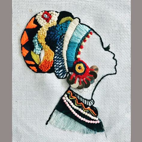 Embroidery African Designs, African Women Embroidery Designs, African Embroidery Patterns, Woman Embroidery Pattern, Hand Ambrodary Design, Modern Embroidery Designs Unique, Cool Embroidery Designs, African Embroidery Designs, Embroidery People