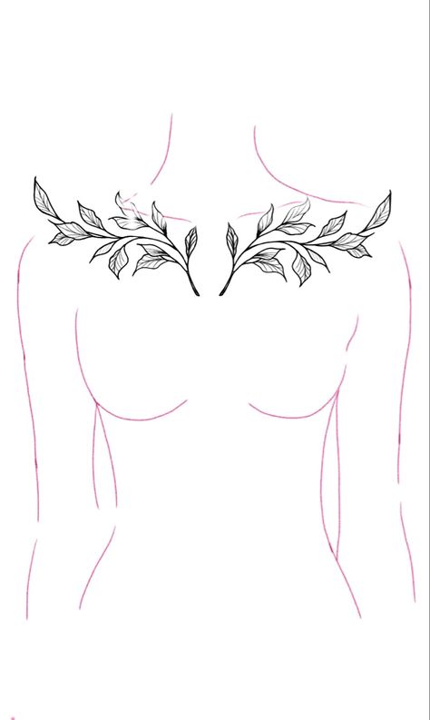 Chest Tattoo Linework, Floral Chest Tattoo, Tattoos For Women Chest, Artemis Tattoo, Cute Tats, Drawing Tattoo, Tattoo Desings, Sternum Tattoo, Line Work Tattoo