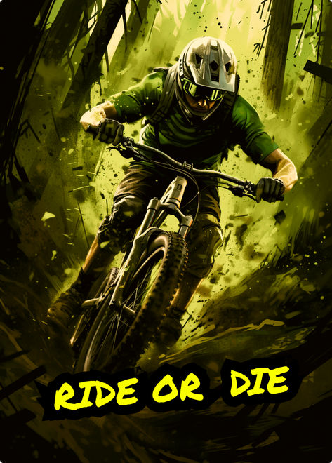 Immerse yourself in the untamed excitement of mountain biking with our black, green and yellow art piece featuring an MTB rider flying through a dense forest. Captured in striking colloful piece. 🚴‍♀️🚵‍♀️ Mountain Biking Wallpaper, Biking Wallpaper, Mtb Wallpaper, Cycling Tattoo, Mountain Bike Tattoo, Mountain Bike Art, Bike Tattoos, Dense Forest, Youtube Banner Design