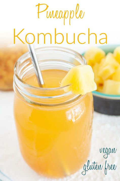 Pineapple Kombucha Recipe, Coconut Kombucha, Kombucha Flavours, Second Ferment Kombucha, Kombucha Bar, Pineapple Kombucha, Kombucha Recipes, Hard Kombucha, Kombucha Bottles